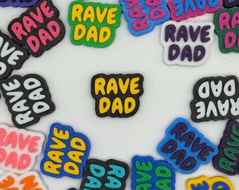 Rave Dad Kandi Bead, Funny Rave Charm, PLUR Trade Kandi Singles Festival Bead