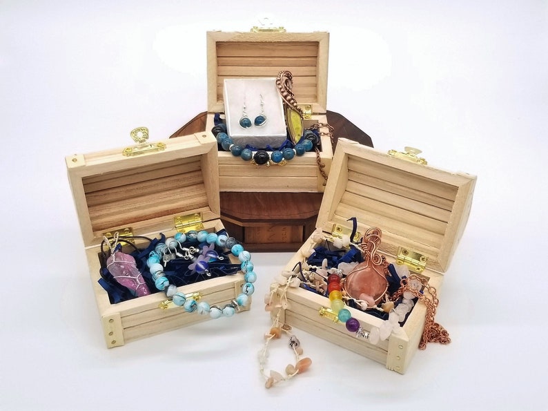 Crystal Jewelry Bracelet Grab Bag Earring Gemstone Jewelry Treasure Chest Wire Wrap Jewelry Mystery Box Wire Wrapped Necklace