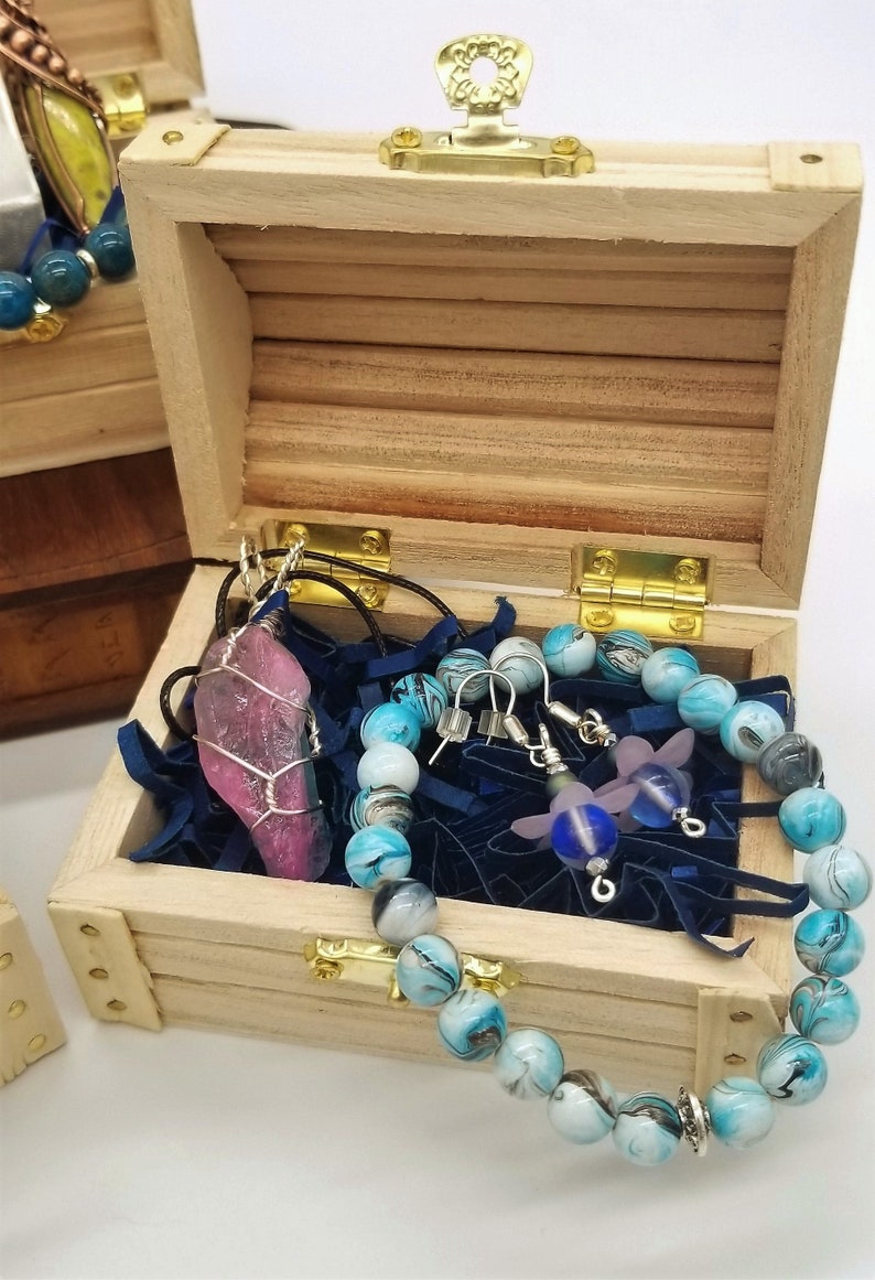 Crystal Jewelry Bracelet Grab Bag Earring Gemstone Jewelry Treasure Chest Wire Wrap Jewelry Mystery Box Wire Wrapped Necklace
