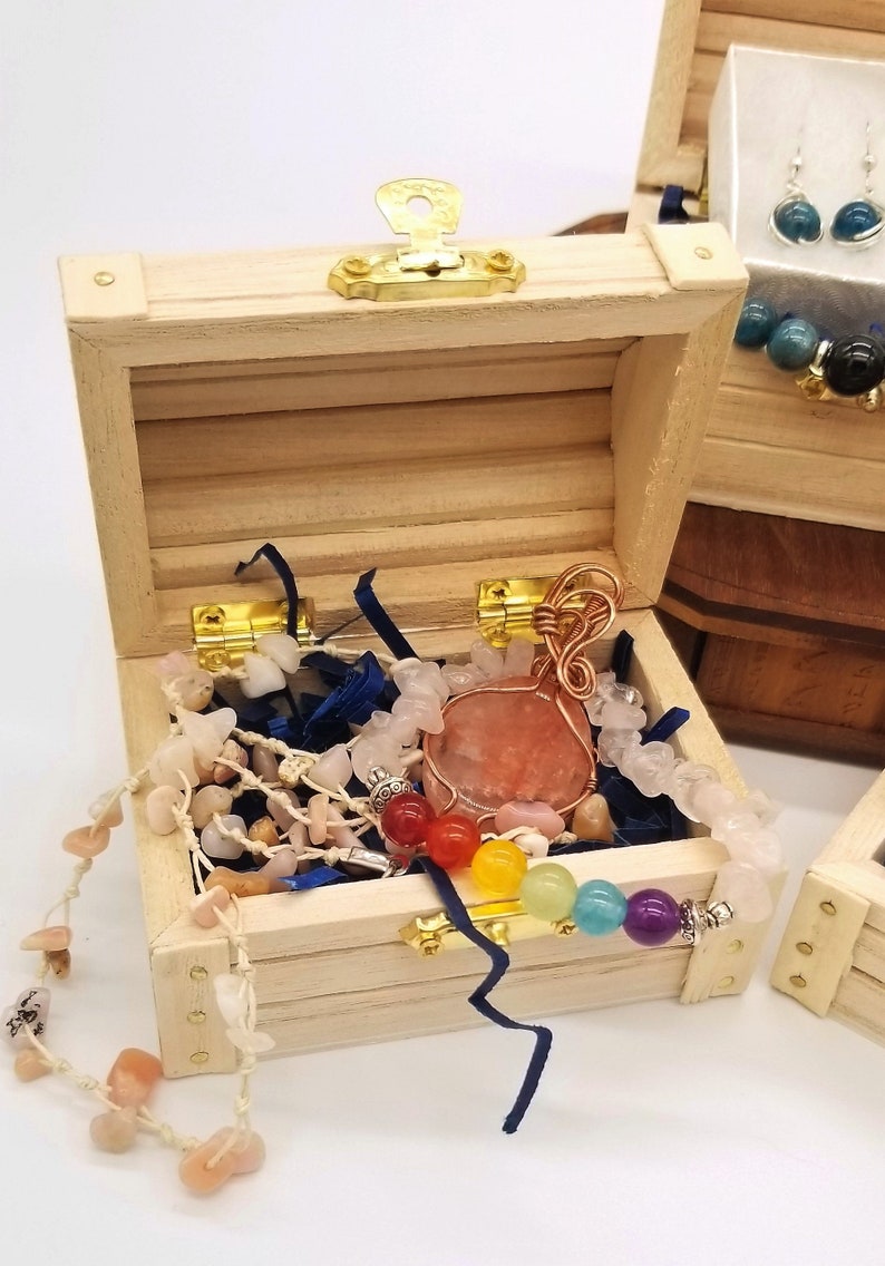 Crystal Jewelry Bracelet Grab Bag Earring Gemstone Jewelry Treasure Chest Wire Wrap Jewelry Mystery Box Wire Wrapped Necklace