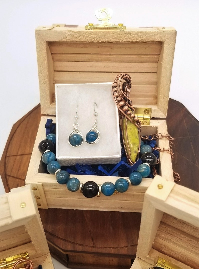 Crystal Jewelry Bracelet Grab Bag Earring Gemstone Jewelry Treasure Chest Wire Wrap Jewelry Mystery Box Wire Wrapped Necklace