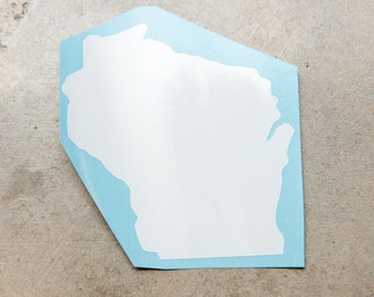 Wisconsin Outline Sticker vinyl Decal | Etsy