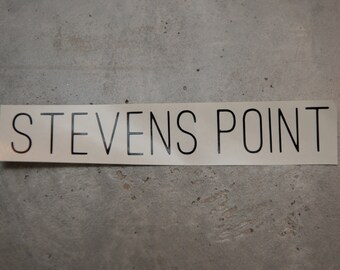 Stevens Point decal (black)