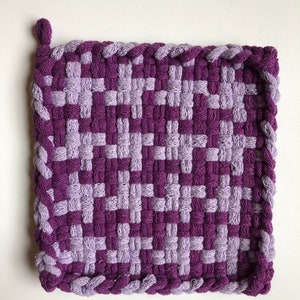 Plum, lavender potholder