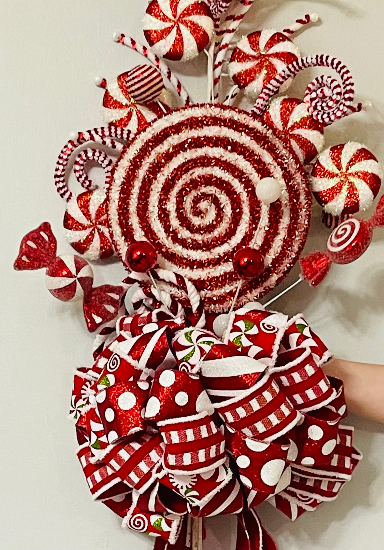 Extra Large Peppermint Tree Topper Candyland Christmas Candy Etsy