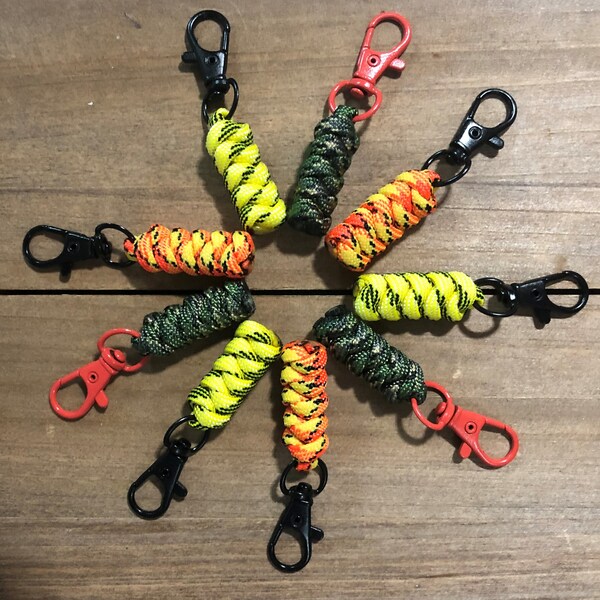 Custom Colors - 550 Paracord Zipper Pull - Snake Knot - Qty (3, 6, or 10) Per Order -  Zipper Replacement / EDC Organizers | Soft Tops