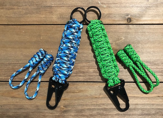Paracord Keychain with HK Style Clip Olive Drab 