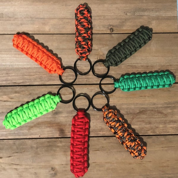 Paracord Keychain / Key Fob - Double Cobra Weave -  Handmade | Tactical | Survival | EDC | Sturdy | Strong