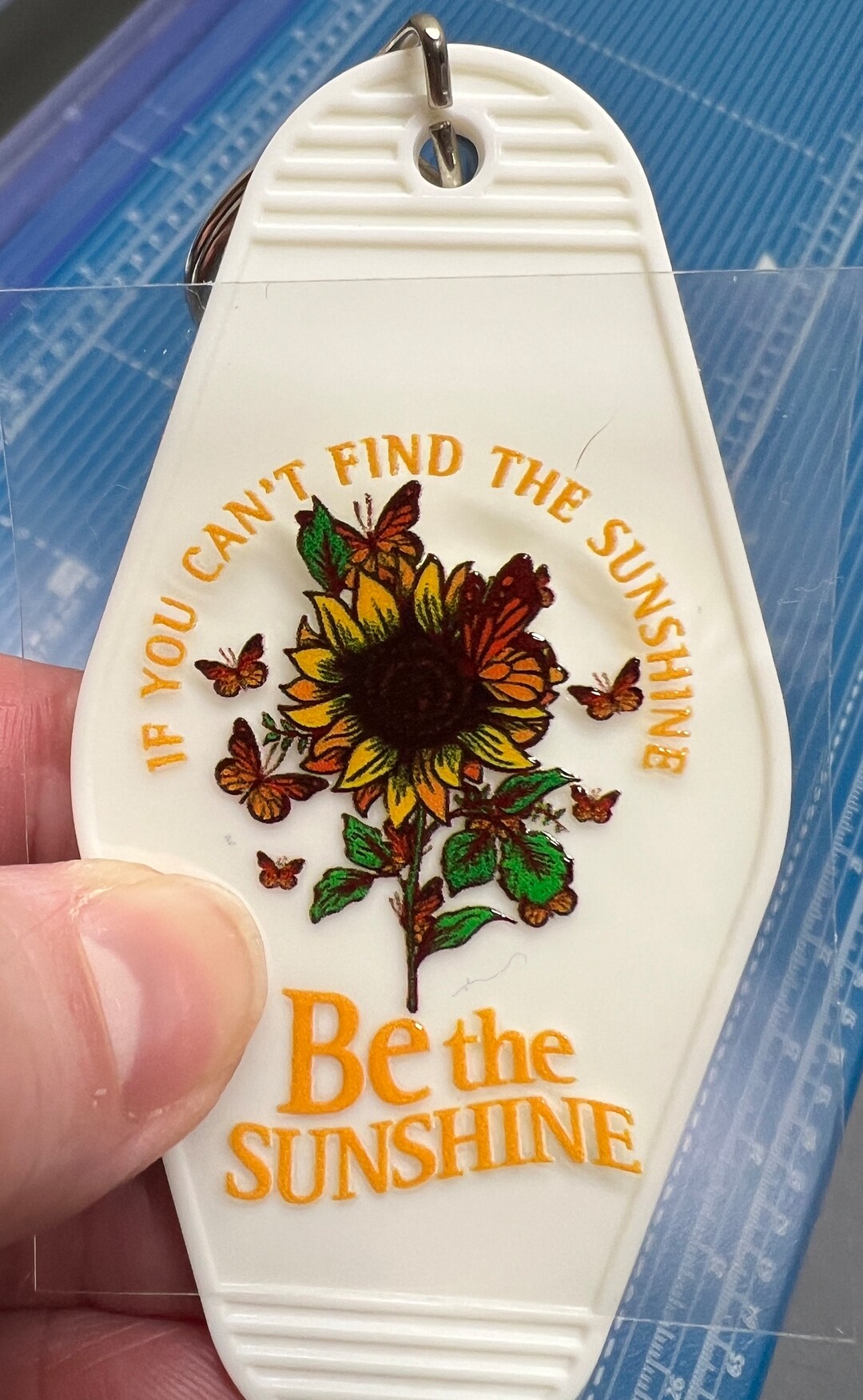 Keychain Be the Sunshine UV DTF Decal - Etsy