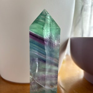 Rainbow Fluorite Tower - Fluorite Point - Natural Gemstone - Healing Crystal - Home Decor