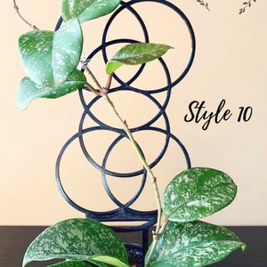 12&quot; Tall Black Circle Plant Trellis, Style #10 (Same Pattern as #7)