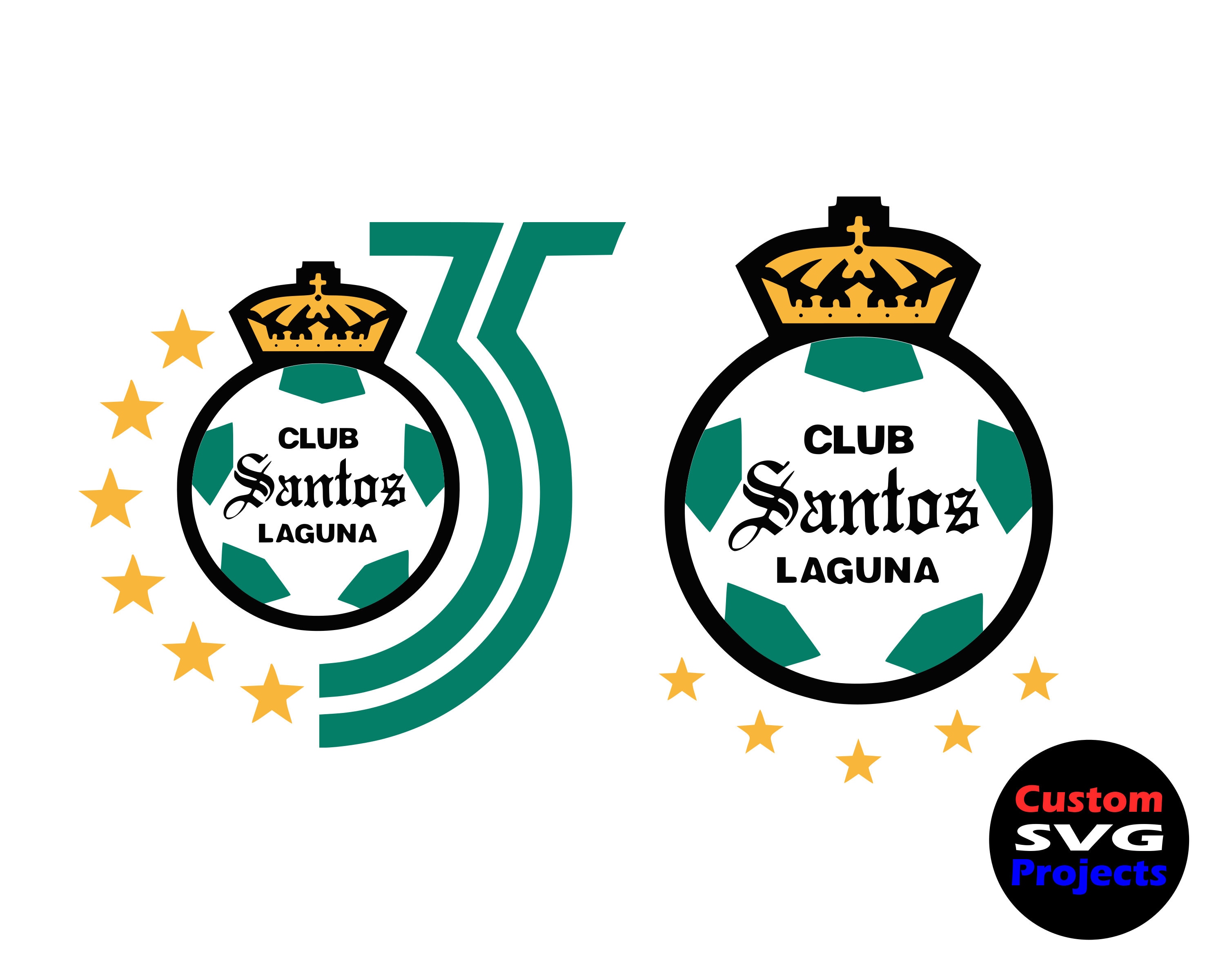 Santos Liga MX Futbol SVG Archivo de corte Etsy España