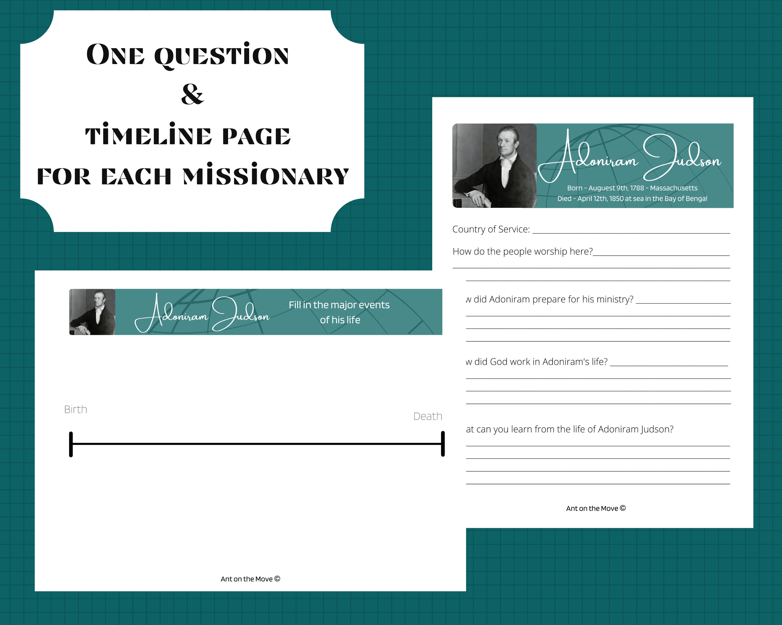 Missionary Worksheets Set 1 | Missionary Men | Activity Pages | David ...