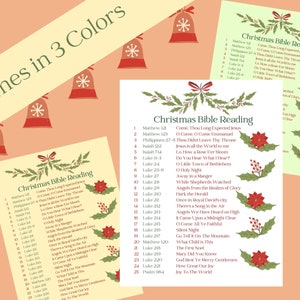 Advent Reading Chart | Instant Print | Christmas Bible Reading | 25 ...