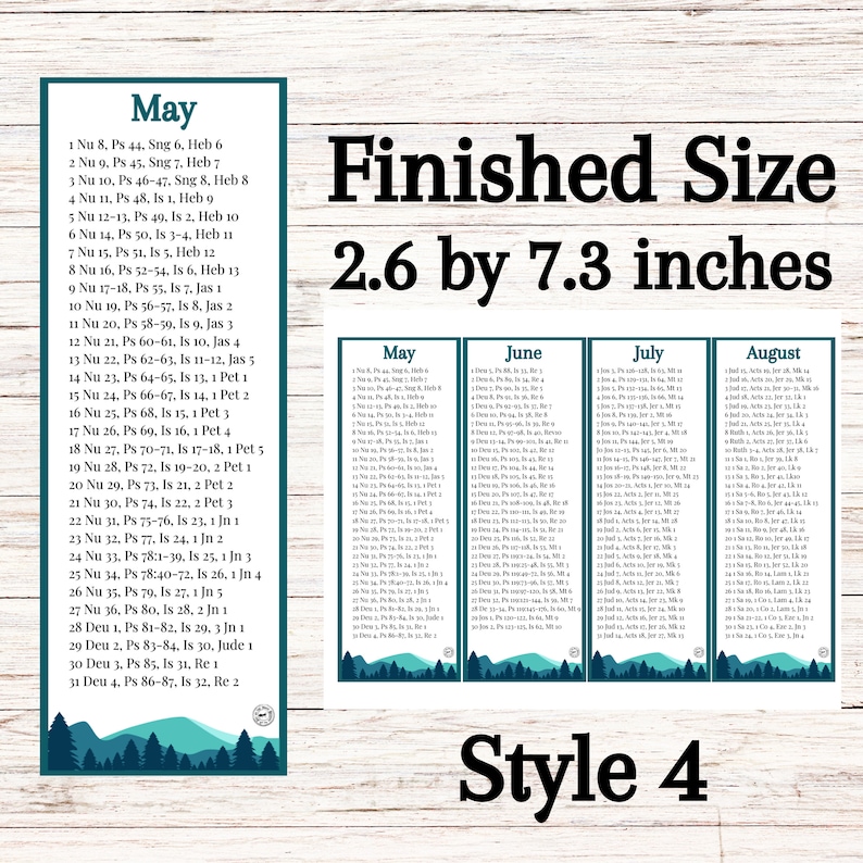 M’cheyne Bible Reading Bookmarks, Printable Bible Reading Plan. 2025 Bible Reading Plan - Etsy