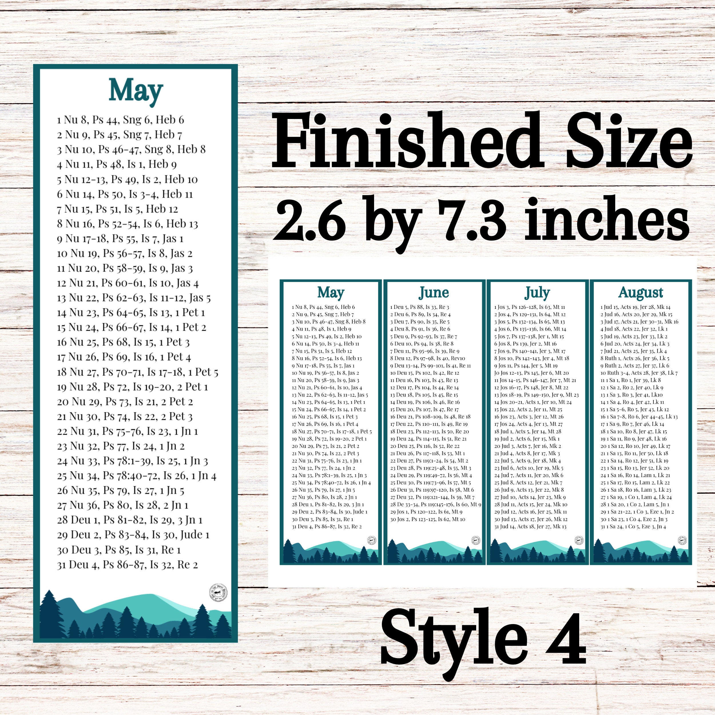 M’cheyne Bible Reading Bookmarks, Printable Bible Reading Plan. 2025 Bible Reading Plan - Etsy