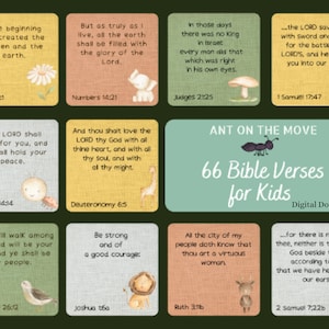 66 versículos bíblicos para niños / Versículos bíblicos para niños / Versículos temáticos para niños / Versículos bíblicos fáciles / Versículos bíblicos KJV / Versículos para memorizar las Escrituras