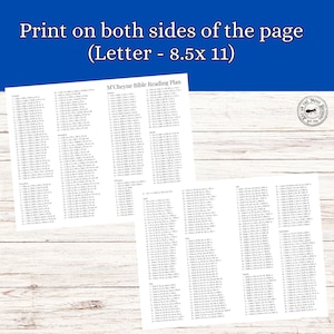 M'cheyne Bible in a Year Reading Plan, Printable Reading Plan, PDF, 2025 Bible Reading Plan - Etsy