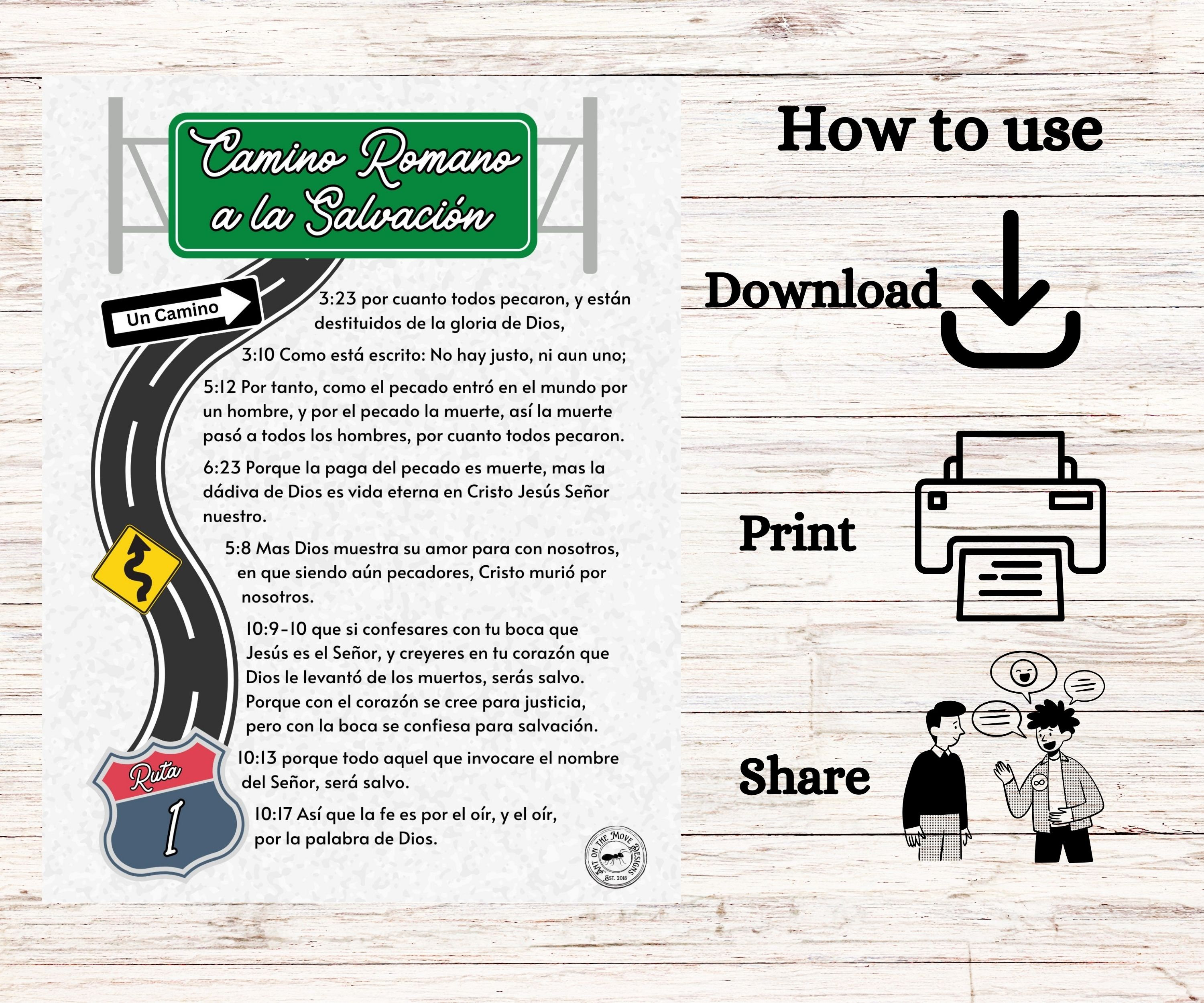 Romans Road to Salvation Spanish Version, Romans Road Evangelism ...