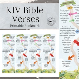 Romans Road to Salvation Printable Bookmark - Scripture Verses for ...