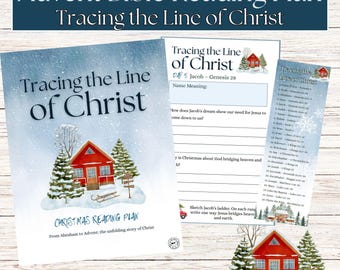 Advent Bible Reading Plan, Tracing the Line of Christ, Printable Bookmarks & Worksheets, Christian Christmas Devotional