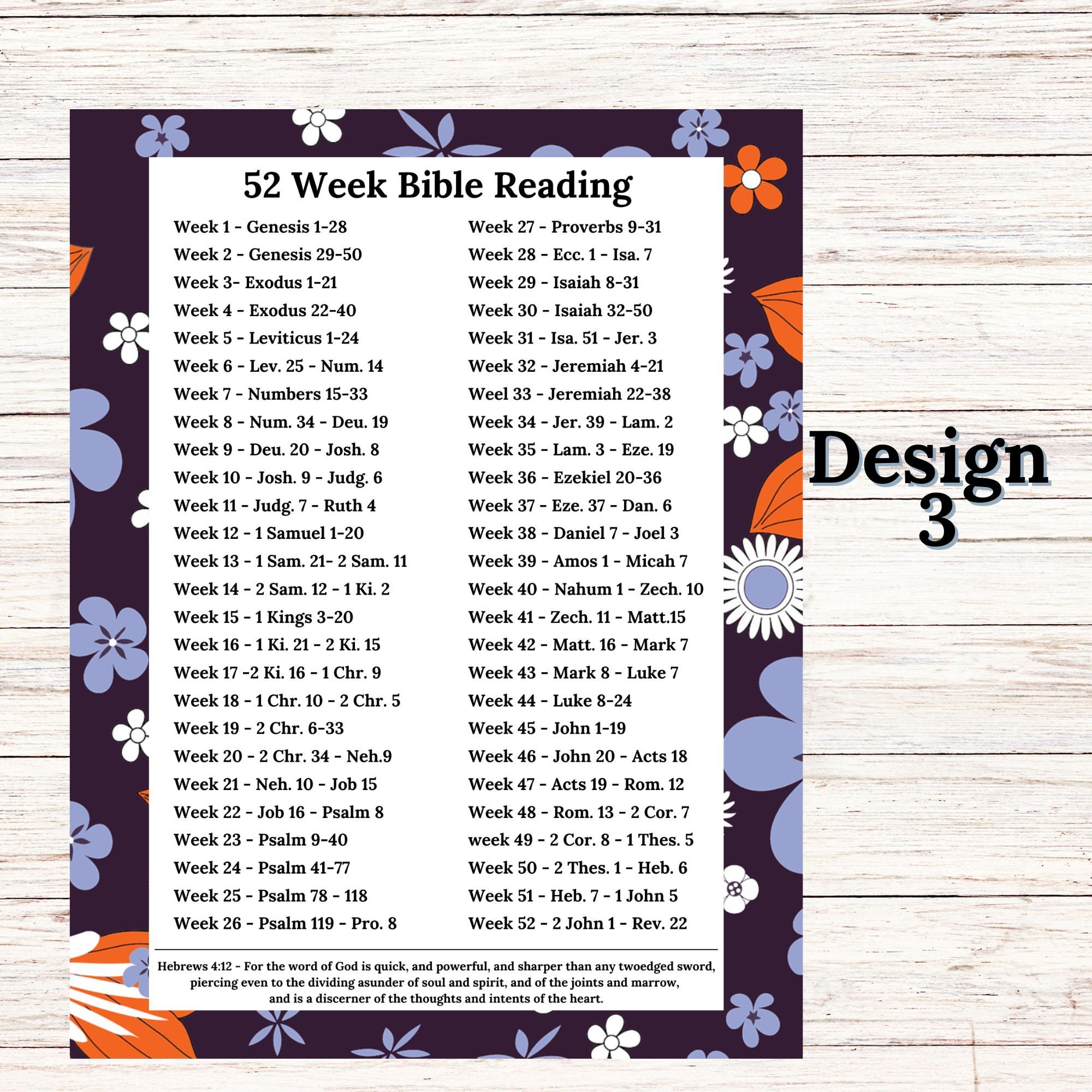 52 Week Bible Reading Plan Bible Chunks Printable Bible Plan 2024 52 Week Bible Reading Plan Bible Chunks Printable Bible Plan 2024