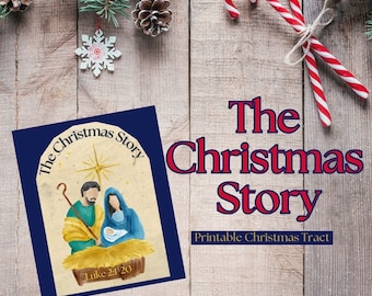 The Christmas Story Tract, Printable Christmas Card, Christmas 2025, Luke 2, KJV