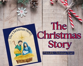 The Christmas Story Tract, Printable Christmas Card, Christmas 2023, Luke 2, KJV