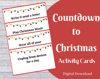 Christmas Activity Countdown Cards | Printable Advent Calendar (PDF)