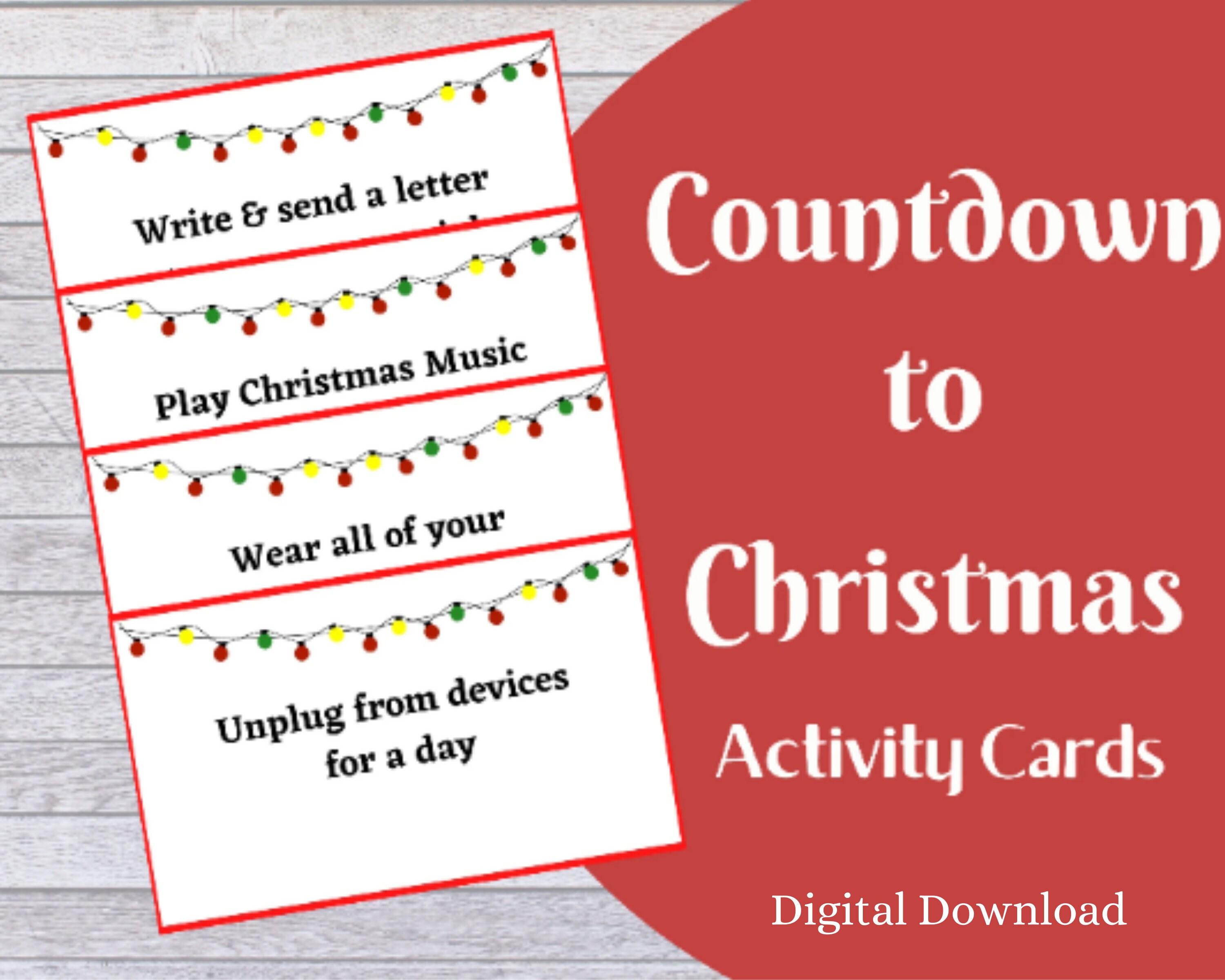 Advent Cards 🕯️Countdown To Christmas