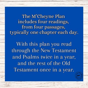 M'cheyne Bible in a Year Reading Plan, Printable Reading Plan, PDF, 2025 Bible Reading Plan - Etsy