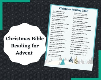 Christmas Advent Reading Chart, Jesus Prophecies (Digital Download)