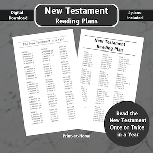Neutestamentliche Bibellesepläne, Lesen Sie das Neue Testament in einem Jahr, Bibelleseplan, Lesen Sie die Bibel in 52 Wochen
