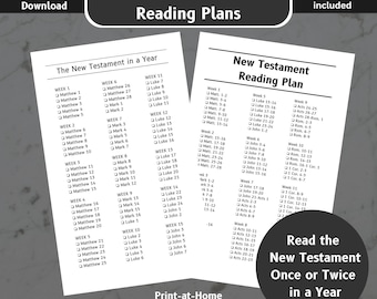Neutestamentliche Bibellesepläne, Lesen Sie das Neue Testament in einem Jahr, Bibelleseplan, Lesen Sie die Bibel in 52 Wochen
