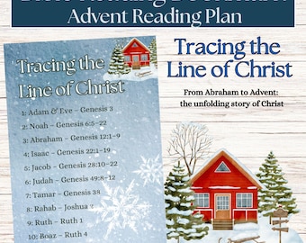 Adventsbibellese Lesezeichen, Familienbaum von Jesus (Digitaler Download)