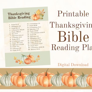 Thanksgiving-Bibelleseplan, Thanksgiving 2025, aktuelle Bibellese, druckbare Leseplan, Bibelleseplan, Herbstbibellese