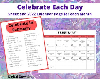 National Calendar Days 2022 National Days | Etsy