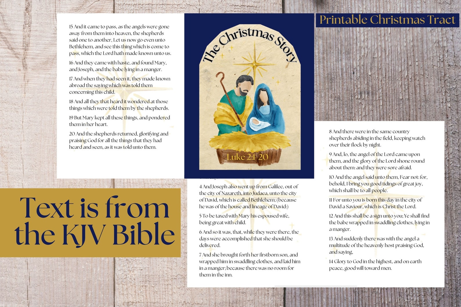 The Christmas Story Tract, Printable Christmas Card, Christmas 2024 ...
