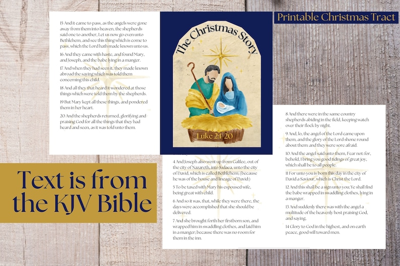 The Christmas Story Tract, Printable Christmas Card, Christmas 2024 ...