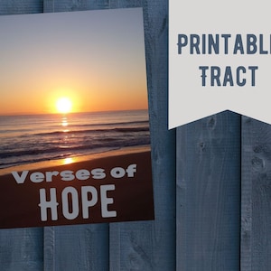 Verses of Hope | Tract | Simple Tract | Printable Tract | Verses of Encouragement | KJV Tract | Digital Download