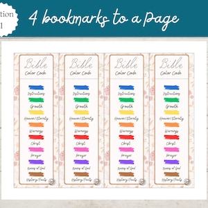 Bible Study Color Coding Bookmarks, Printable Bible Bookmarks, Study ...