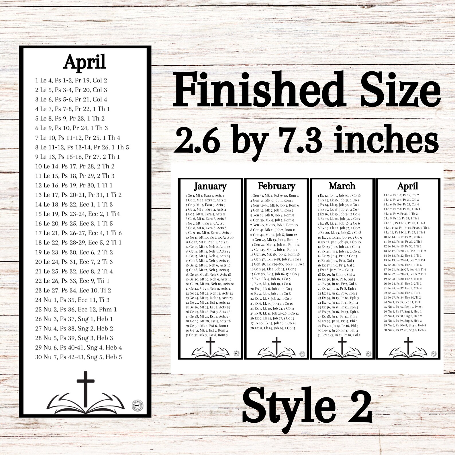 M’cheyne Bible Reading Bookmarks, Printable Bible Reading Plan. 2025 ...