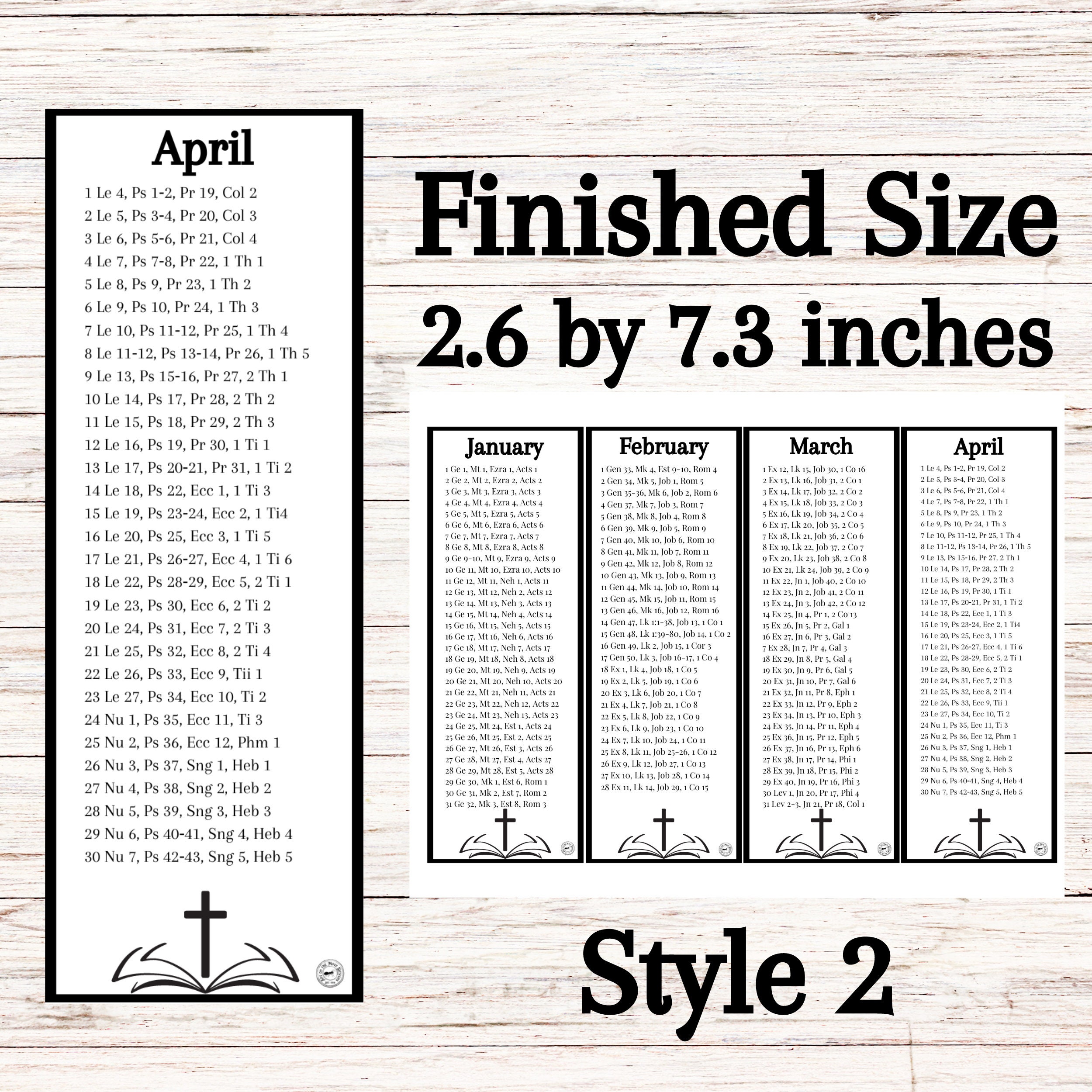 M’cheyne Bible Reading Bookmarks, Printable Bible Reading Plan. 2025 ...