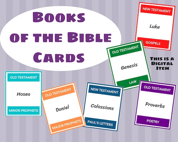 Books of the Bible Flashcards Learn the Books of the Bible | Etsy