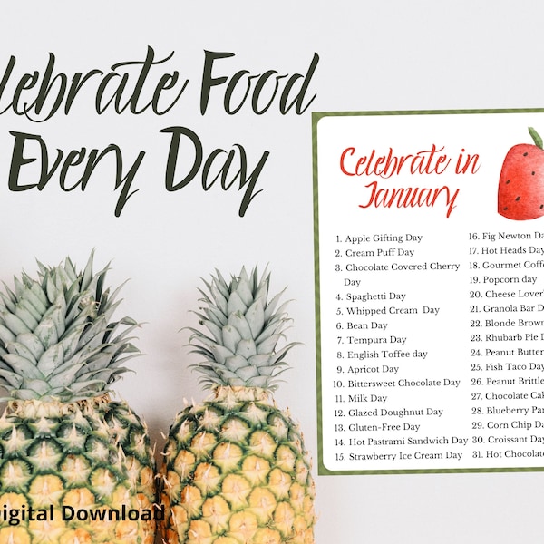 National Days Calendar 2024 Etsy