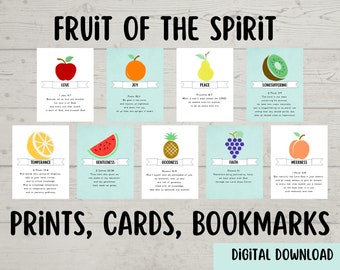 Fruit of the Spirit Printable Resources | Printable Bookmarks | Verse Cards | PDF | Sunday Schoo | Bible Memory | Classroom Decor