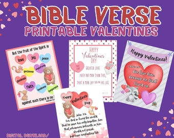 Bible Verse Valentines Card, Printable Valentines,