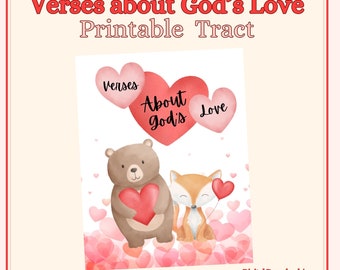 Valentine's Tract, Printable Valentine's Tract, Valentines 2024, Evangelism Resources, Love of God Verses