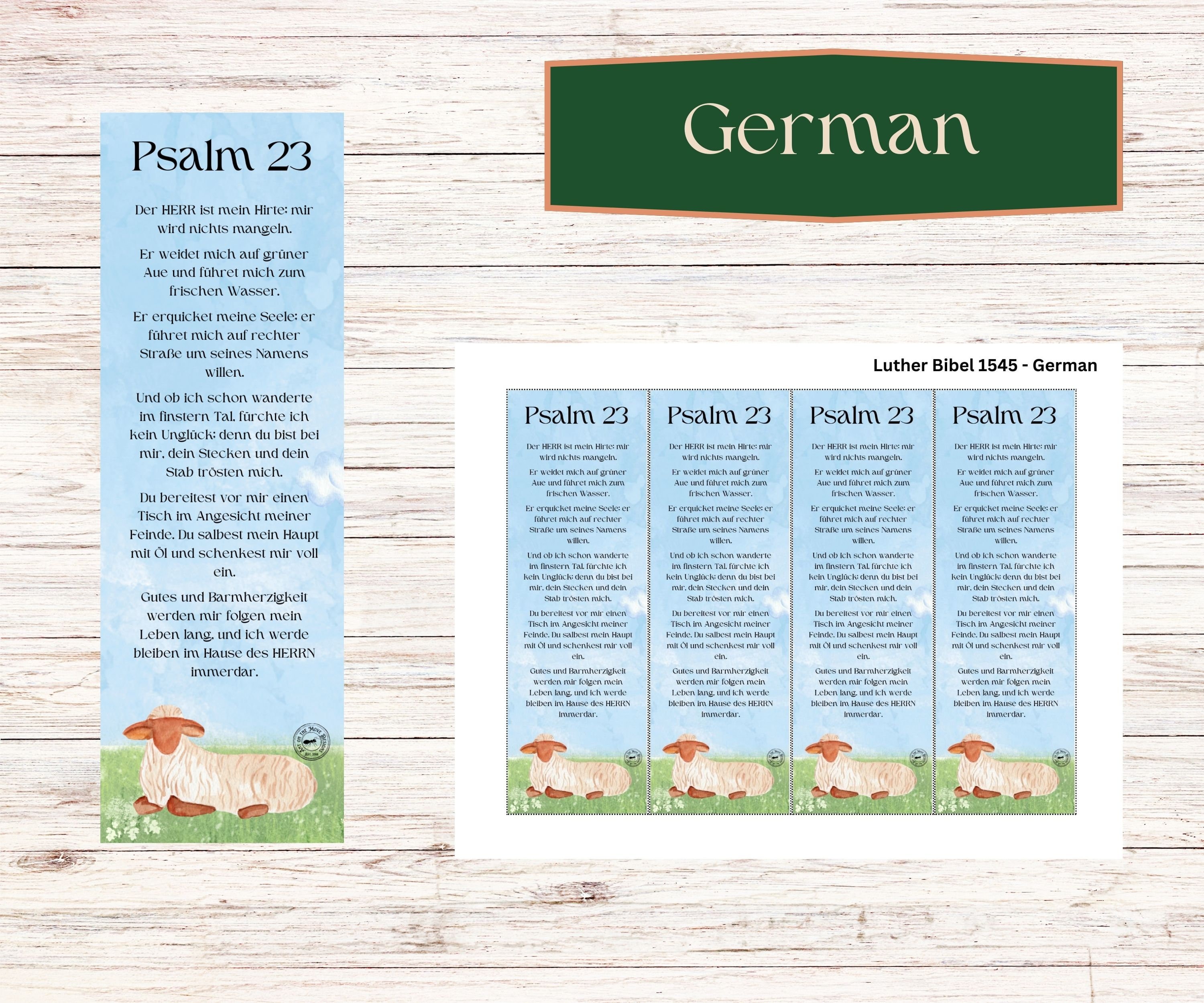 Psalm 23 Bookmark, Printable Bookmark, Missions Conference - Etsy