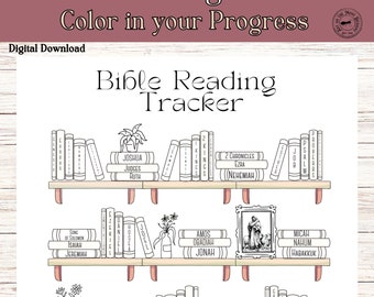 Ausmal-Bibellese-Tracker, Druckbare Bibel-Tracker, PDF, 2026 Bibelleseplan